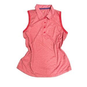 EP Pro collared polo golf tank sports pink sleeveless athletic top medium women